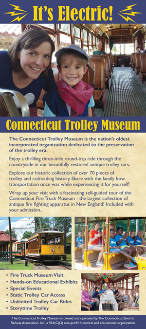 CT Trolley Museum Rack Card